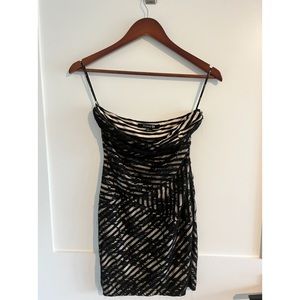 Black lace mini dress